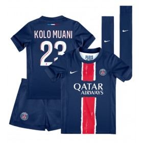 Dětské fotbalový komplet Paris Saint-Germain Randal Kolo Muani #23 Domácí košile 2024-25 Krátkým Rukávem